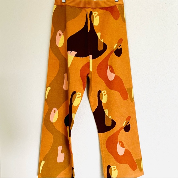 NEVER FULLY DRESSED Tan Retro Love Knit Pant Size 8 - Picture 11 of 16